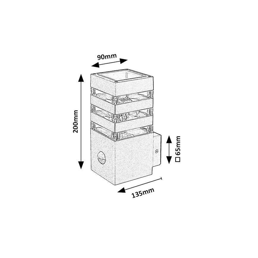 Rabalux - Applique da esterno con sensore 1xE27/12W/230V IP44