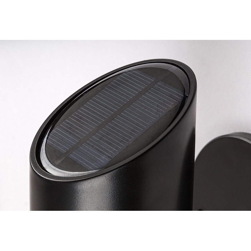 Rabalux - Applique murale solaire RGB avec détecteur LED/1W/3,7V IP44 noir
