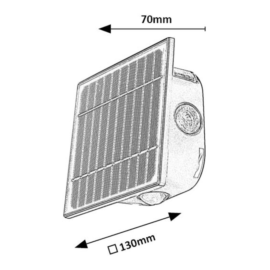 Rabalux - LED Dimmerabile solare Applique LED/0,5W/3,7V 3000K/6000K IP54