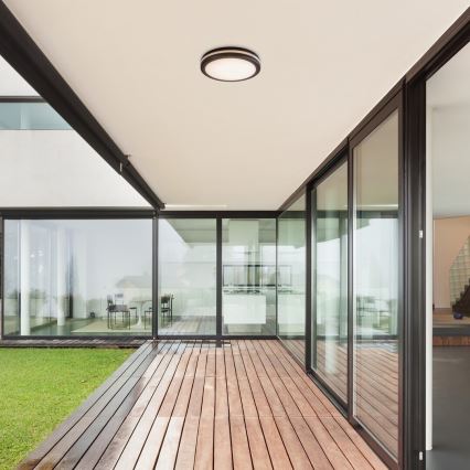 Rabalux - Plafoniera LED per bagno LED/28W/230V 3000/4000/6500K IP54 nero Ø 30 cm