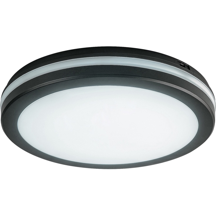 Rabalux - Plafoniera LED per bagno LED/28W/230V 3000/4000/6500K IP54 nero Ø 30 cm