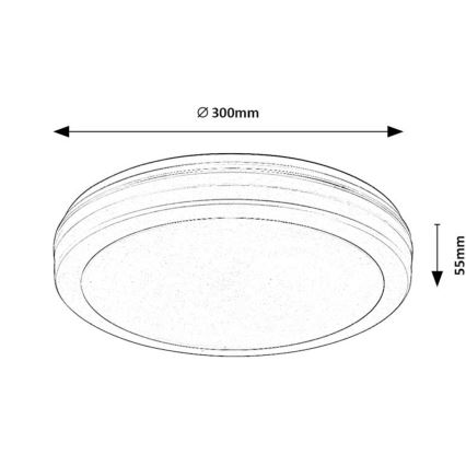 Rabalux - Plafonnier LED pour salle de bains LED/28W/230V 3000/4000/6500K IP54 blanc Ø 30 cm