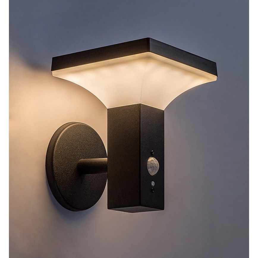 Rabalux - Applique a LED solare con sensore LED/4W/230V IP44 nero