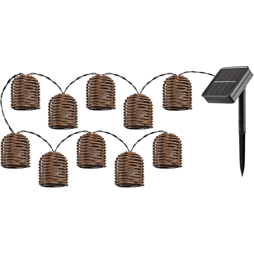 Rabalux - Catena solare LED 10xLED/0,6W/1,2V 5 m IP44 600 mAh