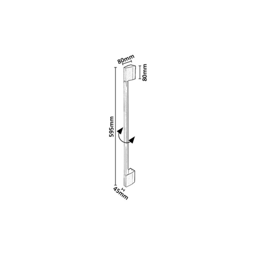 Rabalux - LED-Außenwandleuchte LED/8W/230V IP54 59,5 cm schwarz