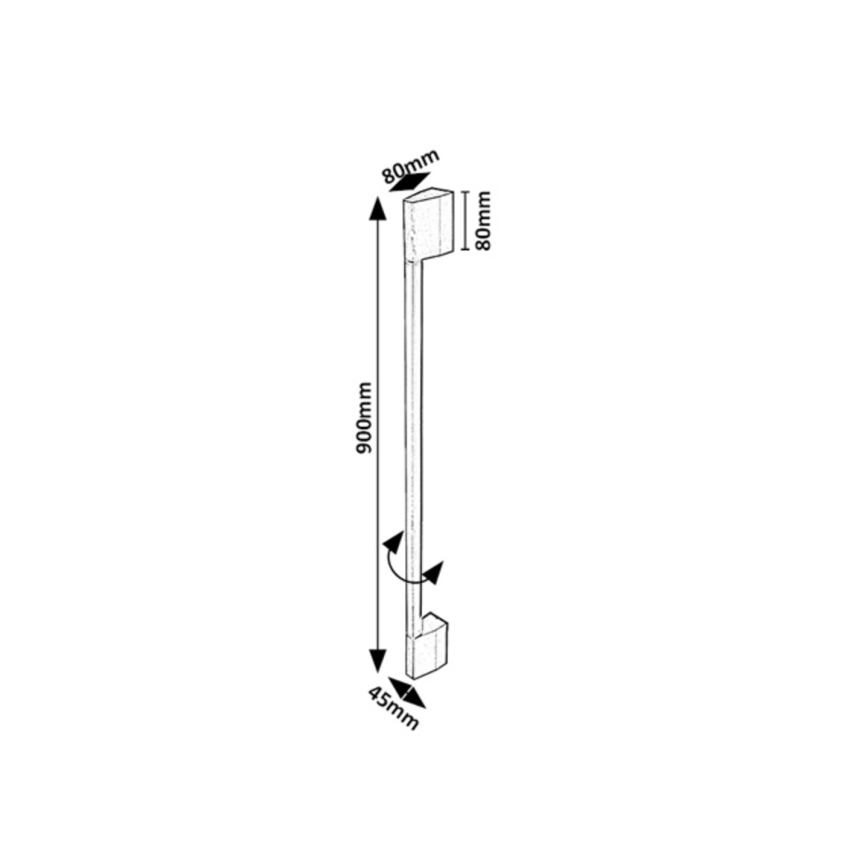 Rabalux - Applique murale d'extérieur LED/8W/230V IP54 90 cm noire