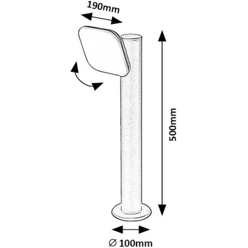 Rabalux - Lampada flessibile per esterni LED/12W/230V IP44 50 cm nero