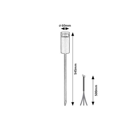 Rabalux - Außenleuchte 1xGU10/10W/230V IP54 54,5 cm anthrazit