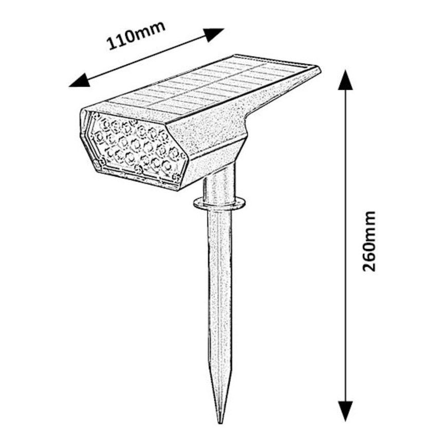 Rabalux - LED-Solarleuchte LED/0,5W/3,7V IP65 schwarz