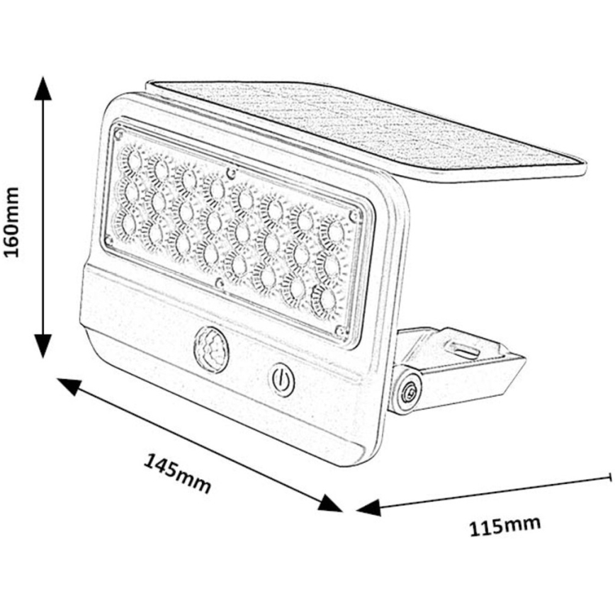 Rabalux - Applique a LED solare con sensore LED/7W/3,7V IP54 bianco