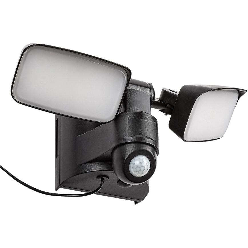 Rabalux - Applique murale solaire LED flexible avec capteur et panneau externe 2xLED/5W/3,7V IP54 noir 600 mAh