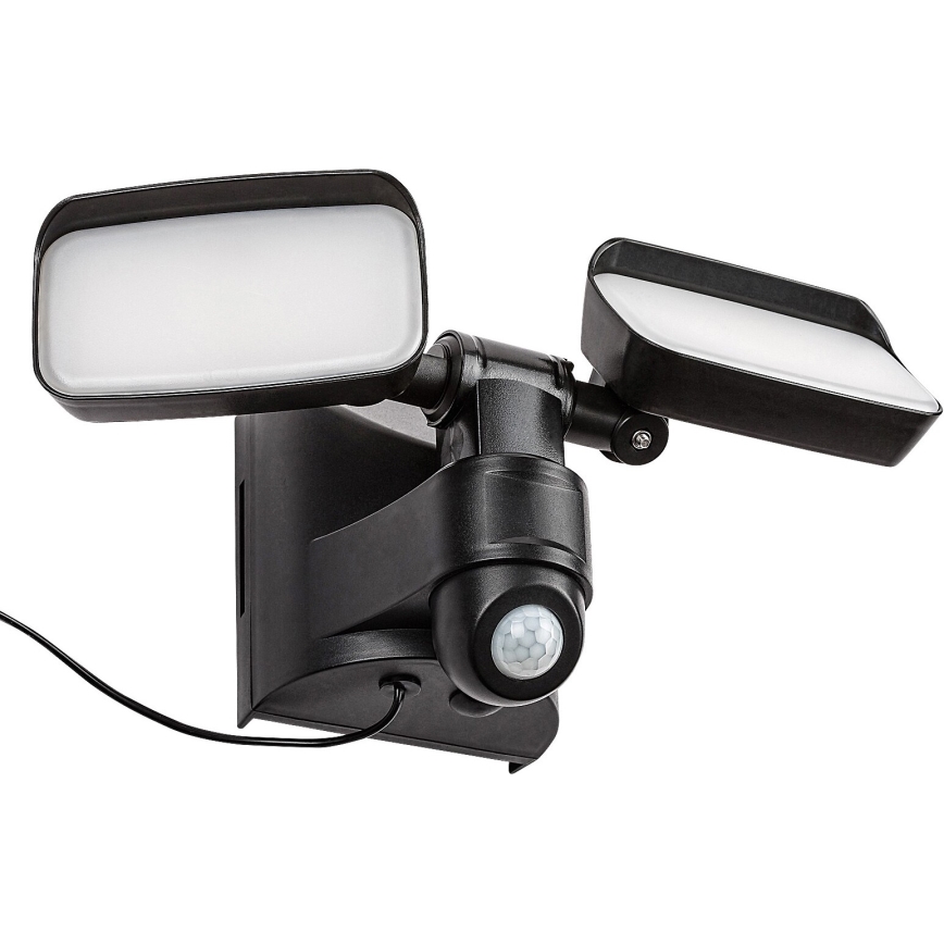 Rabalux - Applique murale solaire LED flexible avec capteur et panneau externe 2xLED/5W/3,7V IP54 noir 600 mAh