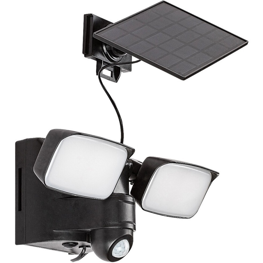 Rabalux - Applique murale solaire LED flexible avec capteur et panneau externe 2xLED/5W/3,7V IP54 noir 600 mAh