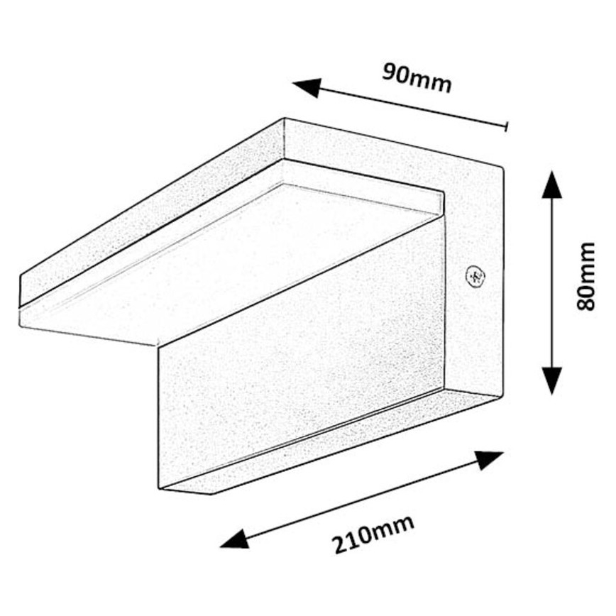Rabalux - Applique a LED da esterno LED/10W/230V IP54 nero