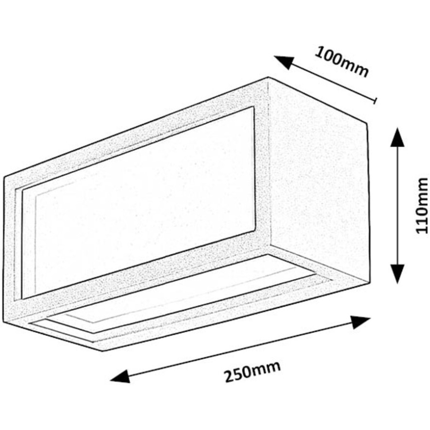 Rabalux - LED Außen-Wandleuchte LED/10W/230V IP54 schwarz