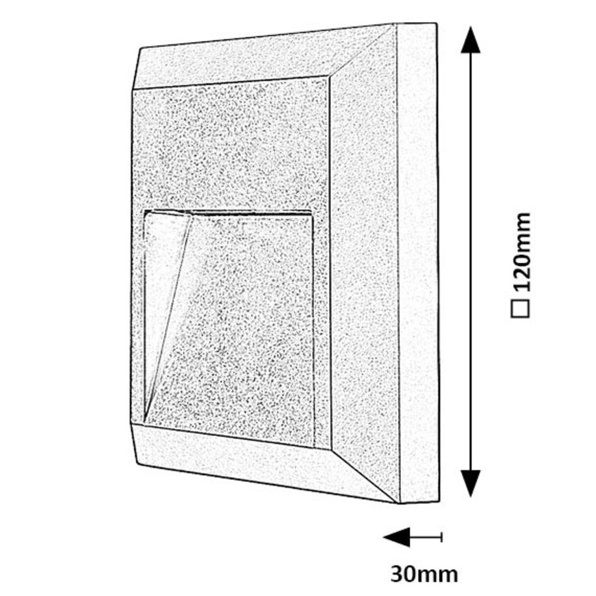 Rabalux - Spot d'escalier LED d'extérieur LED/4W/230V IP65