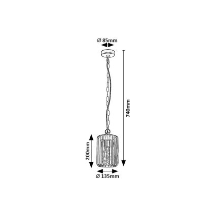 Rabalux - Suspension d'extérieur 1xE27/40W/230V IP44