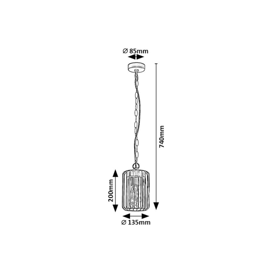 Rabalux - Suspension d'extérieur 1xE27/40W/230V IP44