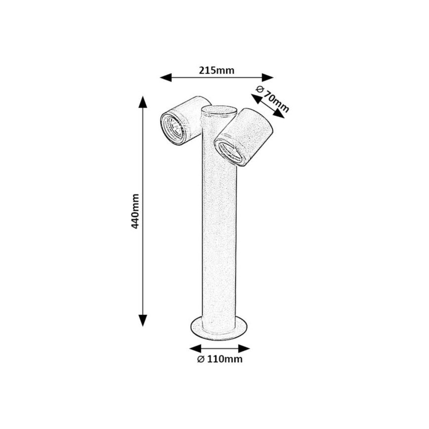 Rabalux - Lampada da esterno 2xGU10/35W/230V IP44