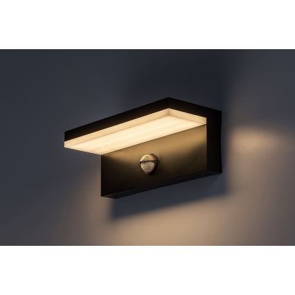 Rabalux - LED Applique da esterno con sensore LED/9W/230V 2700/4000/6500K IP54 nero