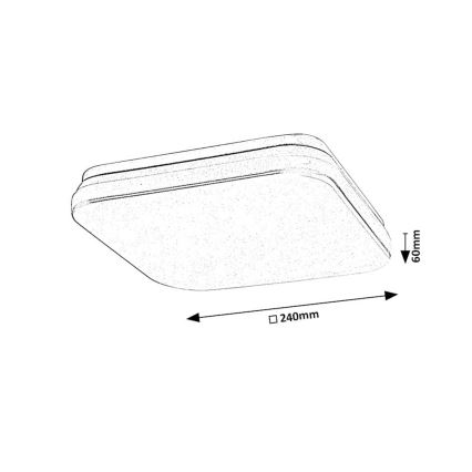 Rabalux - Plafoniera LED per bagno LED/12W/230V 3000/4000/6000K IP44 24x24 cm