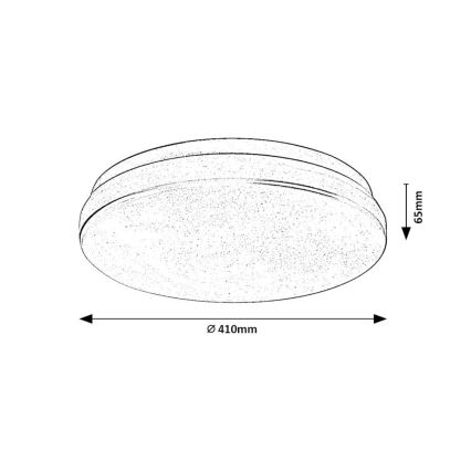Rabalux - Plafoniera da bagno a LED/36W/230V 3000/4000/6000K IP44 diam. 41 cm