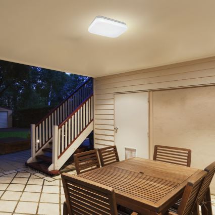 Rabalux - Plafonnier LED pour salle de bains avec détecteur de présence LED/18W/230V 3000K IP44 28,5x28,5 cm