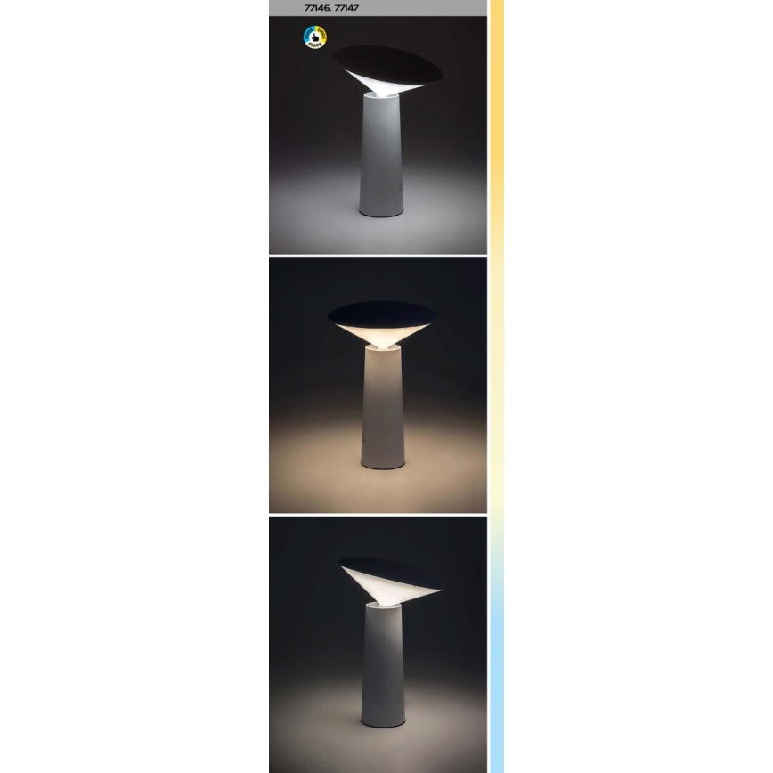 Rabalux - LED Lampada da tavolo touch ricaricabile e dimmerabile POLPERRO LED/3W/3,7V 1200mAh bianco