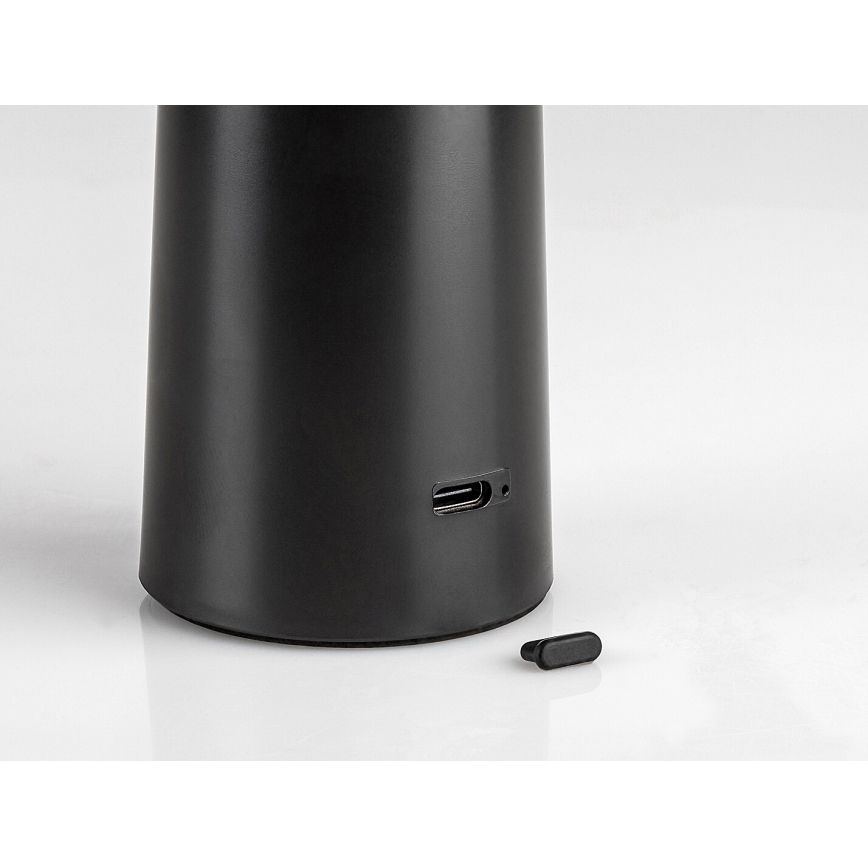 Rabalux - LED Lampada da tavolo touch ricaricabile e dimmerabile POLPERRO LED/3W/3,7V 1200mAh nero