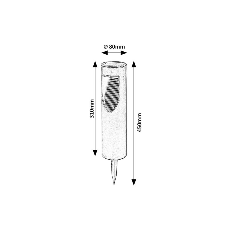 Rabalux - LED-Solarleuchte LED/0,1W/1,2V 600mAh IP44