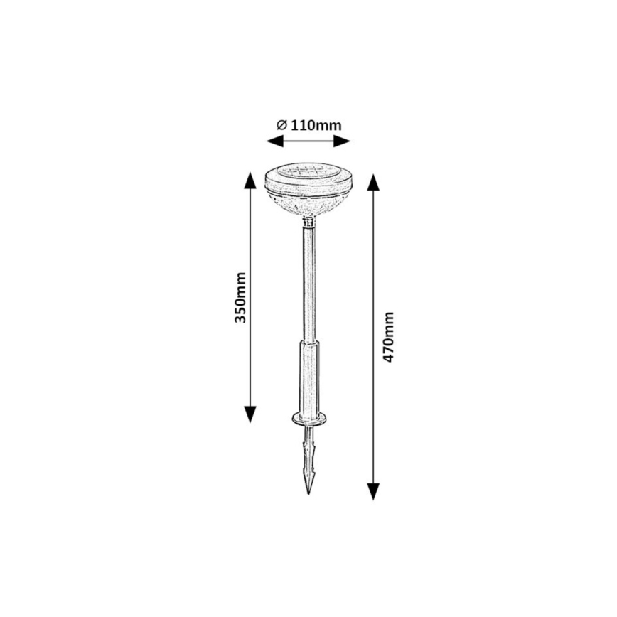 Rabalux - Luminaire solaire RGB LED/0,1W/1,2V 600mAh IP44