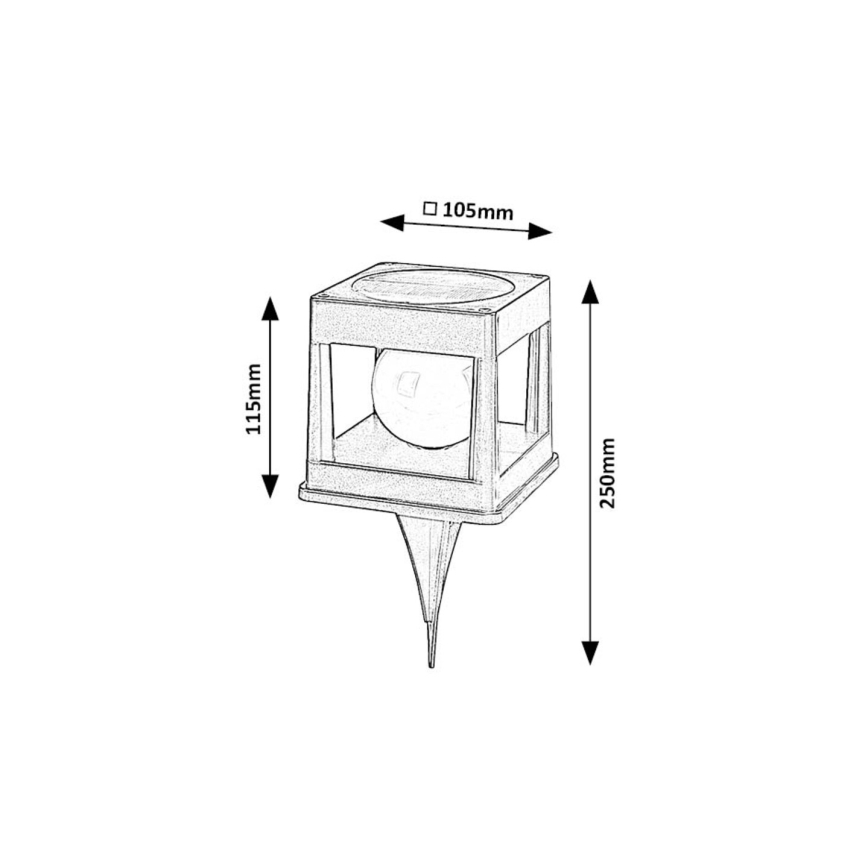 Rabalux - Lampe solaire LED/0,3W/3,7V IP44
