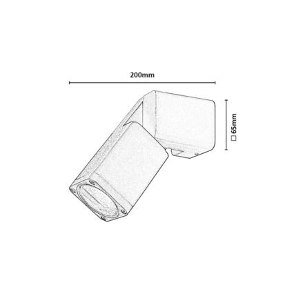 Rabalux - Applique murale d'extérieur 1xGU10/15W/230V IP65