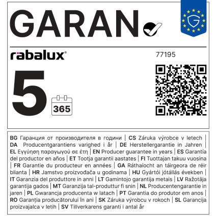 Rabalux - Lampada LED per scale LED/1W/230V 3000/4500/6500K nero