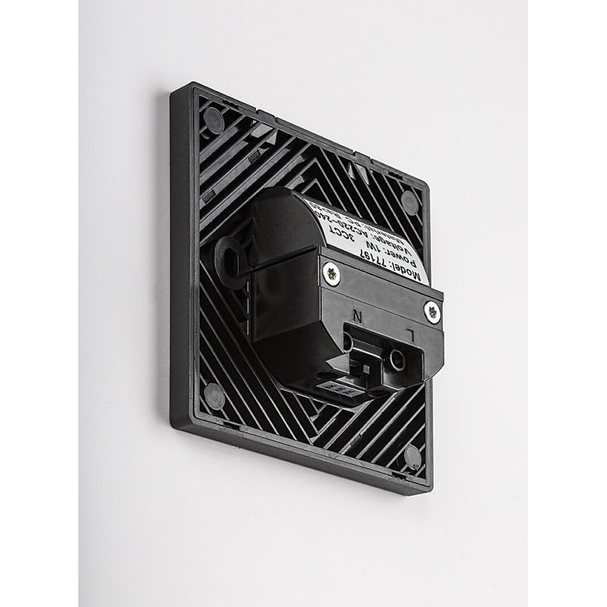 Rabalux - Luminaire d'escalier LED avec capteur de mouvement et capteur crépusculaire LED/1W/230V 3000/4500/6500K noir