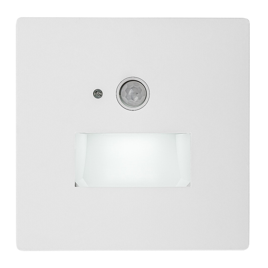 Rabalux - Lampada LED per scale con sensore di movimento e crepuscolare LED/1W/230V 3000/4500/6500K bianco