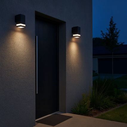 Rabalux - Applique murale d'extérieur LED, 9W, 230V, IP65, anthracite