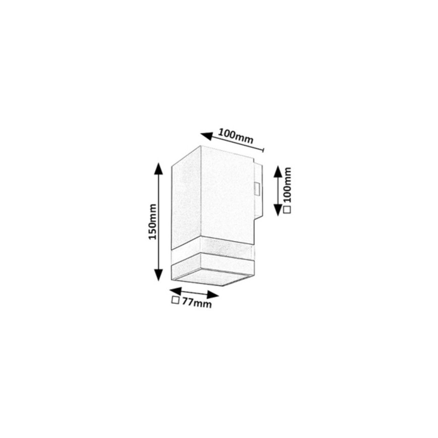 Rabalux - Applique murale d'extérieur LED, 9W, 230V, IP65, anthracite