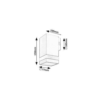 Rabalux - Applique esterna a LED, 9W, 230V, IP65, antracite