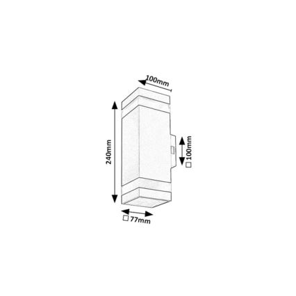 Rabalux - Applique da esterno LED 16W/230V IP65 antracite
