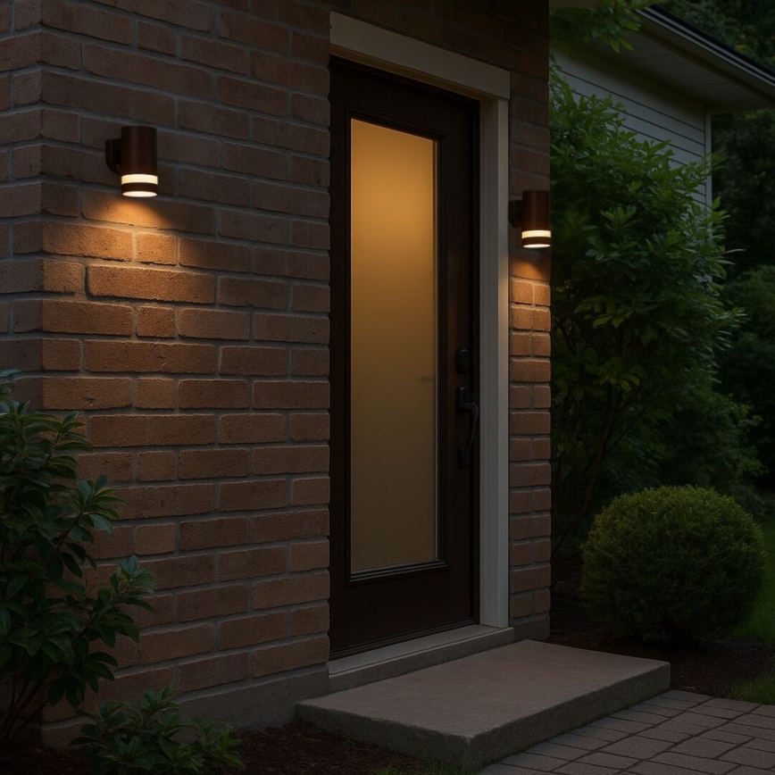Rabalux - Applique da esterno LED, 9 W, 230 V, IP65, marrone