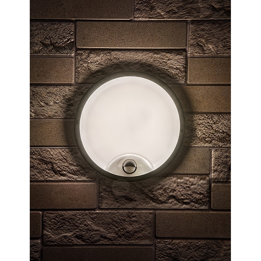 Rabalux - LED-Außenwandleuchte mit Sensor, LED/18W/230V, IP65, schwarz
