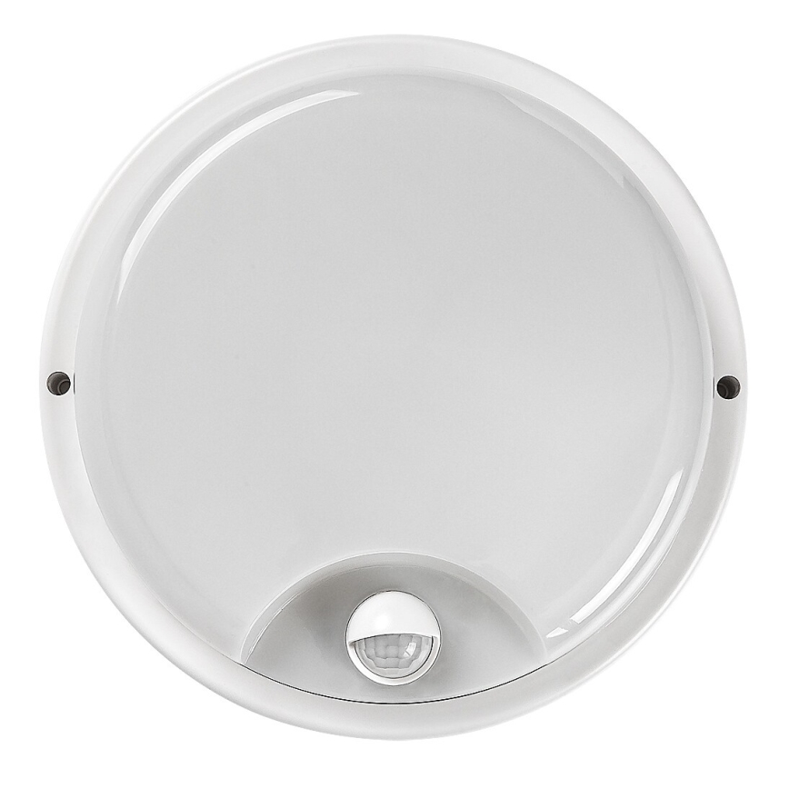 Rabalux - Applique murale extérieure LED avec détecteur, 18W/230V, IP65, blanche