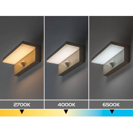 Rabalux - Applique murale LED d'extérieur avec détecteur LED/9W/230V IP54 beige