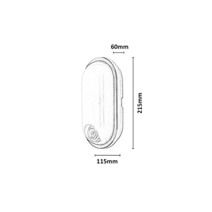 Rabalux - Plafoniera da esterno a LED con sensore LED/15W/230V IP65 bianca