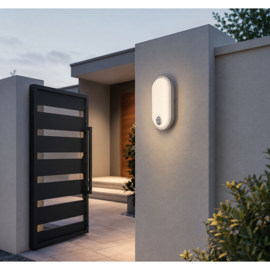 Rabalux - Plafonnier extérieur LED avec détecteur LED/15W/230V IP65 blanc