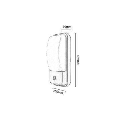 Rabalux - Lampada da parete per esterni a LED con sensore di movimento LED/20W/230V IP65