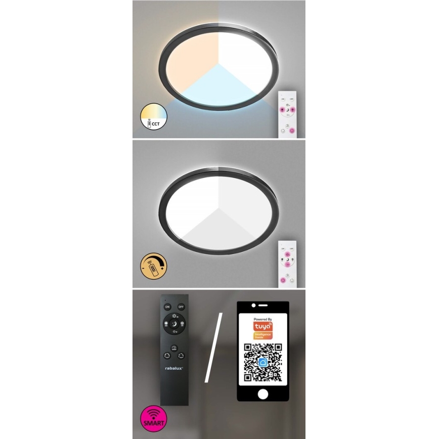 Rabalux - Plafonnier d'extérieur LED dimmable LED/15W/230V Wi-Fi Tuya 2700-6500K IP44 + télécommande