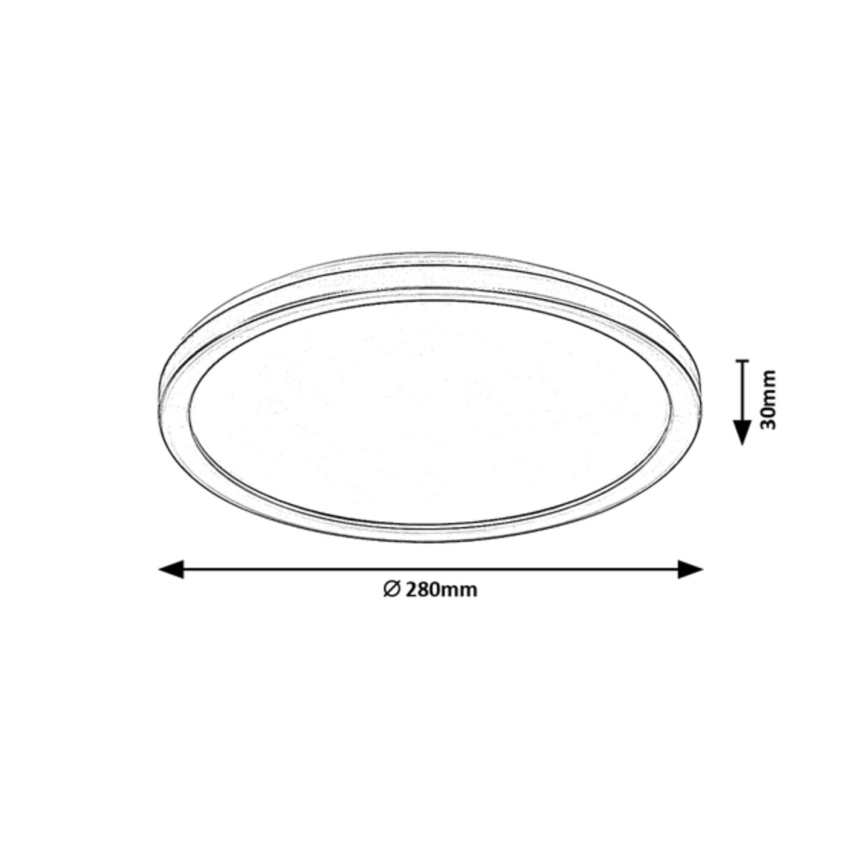 Rabalux-Plafonnier d'extérieur à intensité variable LED/15W/230V Wi-Fi Tuya IP44 + Télécommande