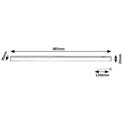 Rabalux - Lampada LED da sotto pensile LED/13W/230V 4000K 88 cm